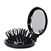 LOUISE MAELYS 1Pcs Folding Mini Pocket Hair Comb with Mirror Travel Set Gift Idea