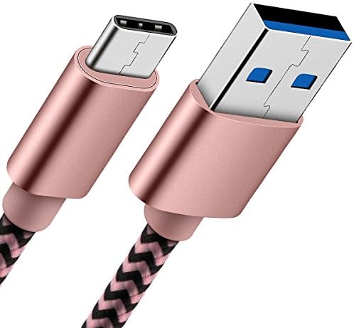Epeolatry USB Type C Cable Fast Charging Tangle Free USB C to USB 3.0 Cable for Samsung Galaxy S8 S8+ LG G5 G6 V20 Pixel XL Nexus 5X 6P MacBook and Many More (6.5 feet) (Rose Gold)