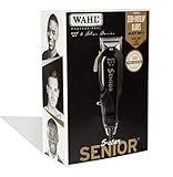 Wahl Professional 5-Star Series Senior Clipper 8545 - Great for Professional Stylists and Barbers - V9000 Electromagnetic Motor - Black --Aluminum metal bottom housing