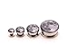 Screw on Plugs - Full Moon Picture Plugs - 0g - 8mm - Sold As a Pair