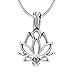 Sterling Silver Lotus Flower Cage Pendant Pack of 3pcs