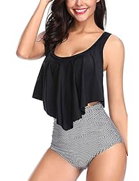 Bañador de cintura alta para dama con trajes de baño