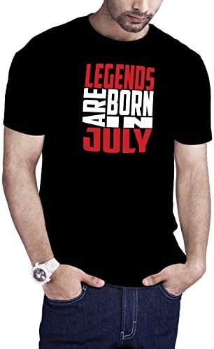 Cali Dreamers Men's Legends Are Born In July birthday t-shirt black