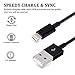Everdigi iPhone Charger 3ft 6ft 10ft 8Pin Lightning to USB Cable Charging Cord Compatible with iPhone 7 7plus 6 6plus 6s 6splus 5s 5c 5( Black 3Pack )