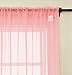 HOLKING Sheer Window Cutains for Bedroom-Rod Pocket Sheer Curtains 95 inch for Living Room, 2 Panels Pink Sheer Voile Curtains Each is 52 inch Width by 95 inch Length