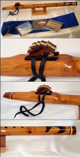 Windpony Brent Haines - C# One-Of-A-Kind Key Native American Style Flute - Western Juniper, Cocobolo, Box Elder Burl, Ebony