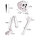 FUN LITTLE TOYS Groundbreaker Skeleton for Halloween Full Size, Scary Poseable Skull Hand Parts for Outdoor Yard Garden Lawn Graveyard Cemetery Creepy Stakes Decor Haunted House Party Supplies Props