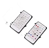 BodyJ4You Stud Earring Lots 18 Pairs, Crystal Earring 36 Pieces Earring Set Stud on Nylon Posts