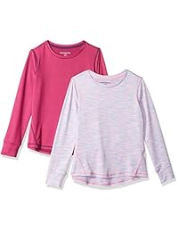 Camiseta activa de manga larga para niñas de 2 paquetes de   Essentials