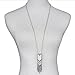 BOKOLI Bohemian Tassel Pendant Necklace, Long Necklace New Matte Triangle Necklace (Silver)