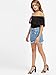 Verdusa Women's Casual Distressed Ripped A-Line Denim Short Skirt A-Blue#1 M