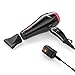 BERTA -Hair-Dryer-Dual-Voltage-Travelling-Hair-Dryer,Ionic Hair Dryer, Foldable Hair Dryer Silver/Red Color…