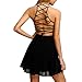 NEARTIME Women's Dress, Hot Cocktail Backless Bandage Sleeveless Mini Dress (S, Black)