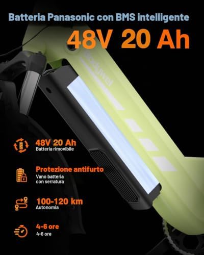 F20pro 4.0 Fat E Bike è una bicicletta elettrica da 250W con batteria da 48V freni idraulici funzione APP Città bici elettriche uomini e donne (F20PRO 20AH Nero)