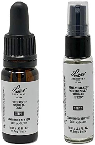 LuxeChemistry Pheromone Attraction Oil Two-Step System for Attracting Women - X22 and Holy Grail - 100% Pheromone Oil Concentrate