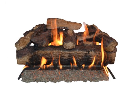 Sure Heat MO24DBNL-60 Vented Gas Fireplace Logs, 24", Charred Oak