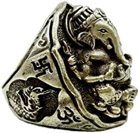 Ganesh ring Om aum 10.5 brass hindu hinduism deity god of great beginning blessed for success free gift