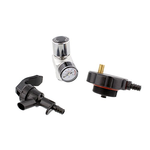 Mini Keg Dispenser Kit - CO2 Regulator for Draft Beer Keg w/ 2 Ft Hose and Spout for Beverage Dispenser Keg Tapping Kit - Thumbnail 3