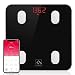 FITINDEX Bluetooth Body Fat Scale, Smart Wireless BMI Bathroom Weight Scale Body Composition Monitor Health Analyzer with Smartphone App for Body Weight, Fat, Water, BMI, BMR, Muscle Mass - Black