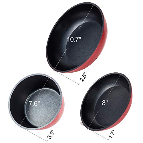 ROCKURWOK Nonstick Nesting Pots and Pans, 7 Pieces RV Cookware Set for