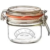 Kilner Round Swing Top Glass Jar | 4 oz | Airtight rubber seal preserves freshness of dry foods and spices, with a durable metal clip lever for secure closing.