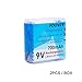 POOVER Rechargeable Batteries 9V Battery Pack of 2 with LED Intelligent Battery Charger for 9V Ni MH / 9v Lithium ION (Li-ion) Batteries