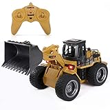 RC Shovel Loader Tractor Remote Control Car Toy, Full Functional Construction Vehicle with Lights