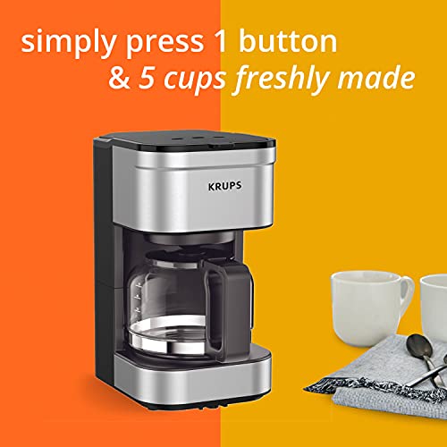 Krups Simply Brew Stainless Steel Drip Coffee Maker 5 Cup, Keep Warm