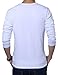 Men's Casual Slim Fit Contrast Block Stitching Striped Crew Neck Long Sleeve T shirt (L, white)