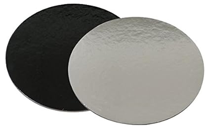 Buy 40 Thin Cake Dishes Black And Silver O 40 Cm Bakery Online At Low Prices In India Amazon In