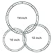 Sumind Christmas Flat Wire Rings Wire Wreath Frame Wire Wreath Making Rings for New Year Valentines Decoration (3 Pieces, 10 Inches, 12 Inches, 14 Inches)