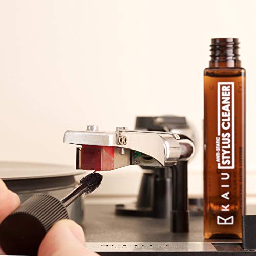 Vinyl Record Cleaning Kit by KAIU - 5-in-1 Record Cleaning Solution, Stylus Cleaner, Carbon and Velvet Brush & Microfiber Cloth – Premium LP Maintenance Set to Keep Your Vinyl Records Like New