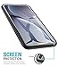 TOZO for iPhone XR Case Hybrid PC+TPU Soft Grip Matte Finish Frame Clear Back Panel Cover 6.1 Inch Black