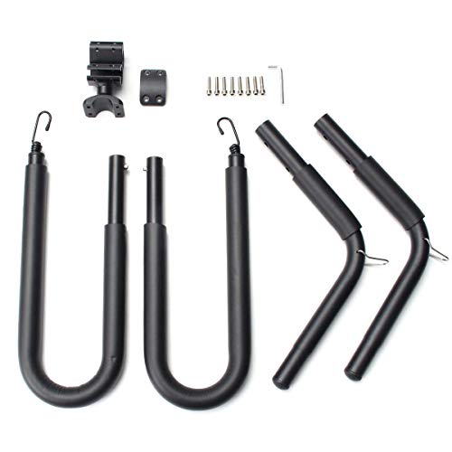 K&A Company BIKIGHT Move by Bike Adjustable Black Aluminum Surfboard Rack Bicycle Surfboard Rack - Thumbnail 4