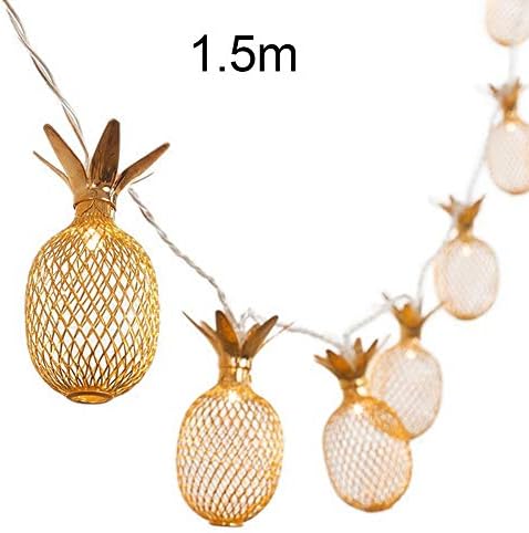 Ry1 Decor Lights LED Lamp Festival Lights 1.5/2/3m Waterproof Vintage Pineapple LED Fairy Lights Home Party Decor - 1.5M