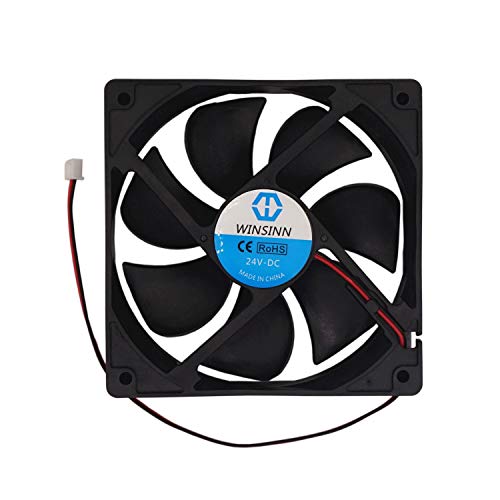 WINSINN 120mm Fan 24V DC Brushless Quiet Cooling 12025 120x25mm for PC Computer Case CPU Coolers Radiators - 2Pin 0.17A 4.08W 2300+-10% RPM