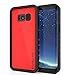 Galaxy S8 Waterproof Case, Punkcase [StudStar Series] [Slim Fit] [IP68 Certified] [Shockproof] [Dirtproof] [Snowproof] Armor Cover for Samsung Galaxy S8 [RED]