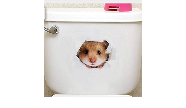 Waofe 3D Gatos Perros Hamster Etiqueta de La Pared Cuarto de ...