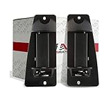 T1A Pair of Rear Door Handle Replacements for 1999-2007 Chevy Silverado and GMC Sierra, Fits Left Driver and Right Passenger Side of Extended Cab, Black Color, T1A-15758171 15758172