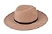 Dantiya Women'/s Wide Brim Wool Fedora Panama Hat with Belt Camel, One Size