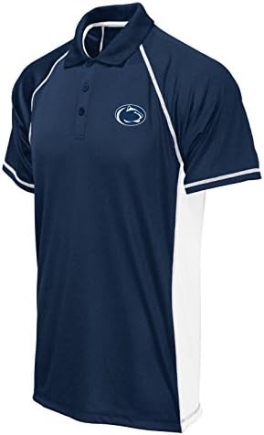NCAA Penn State Nittany Lions Big Men's Panel Poly Polo, 3X-Large, Navy/White