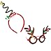 JOYIN Christmas & Holiday Party 4 Pack with Two Fancy Headband and Two Beautiful Party Glasses-Funny Party Hats-Fit All