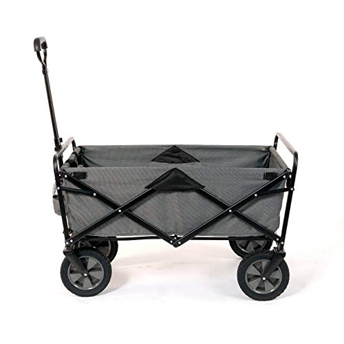 Mac Sports Collapsible Folding Steel Frame Outdoor Garden Camping Wagon, Gray