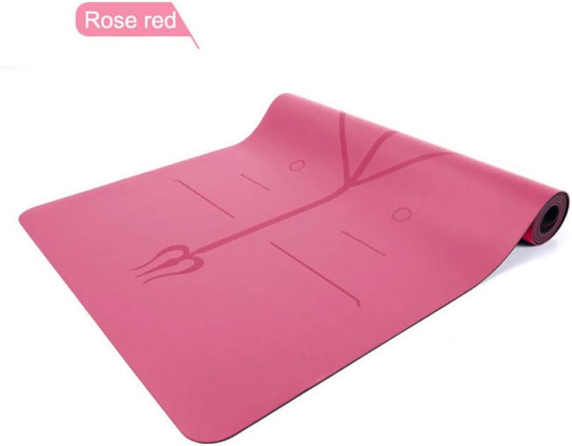 DUKUE Yoga Mat 5Mm Natural Rubber Non-Slip Yoga Mat With Position Line Pilates Mats