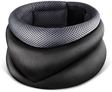 Neck Support Brace Cervical Collar Neck Rest Relieves Cervical Pain & Pressure in Spine, Posture Correction, Stabilizes Vertebrae, Keep Warm with Velour Cover (Grey)
