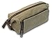 Dopp Kit Men's Travel Toiletry Bag Canvas & Leather with Waterproof Lining & YKK Zipper