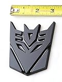 Transformers 3D Decepticon Black Matte Finish Emblem Medium