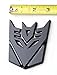 Transformers 3D Decepticon Black Matte Finish Emblem Medium