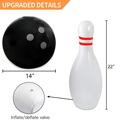 Novelty Place Giant Inflatable Bowling Set for Kids & Adults, One 14