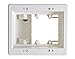 Arlington TVBU507-1 TV Box Recessed Outlet Wall Plate Kit, 3-Gang, White, 1-Pack